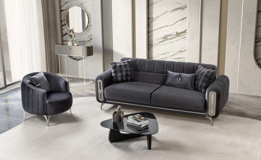 Dior Sofa Set Grey