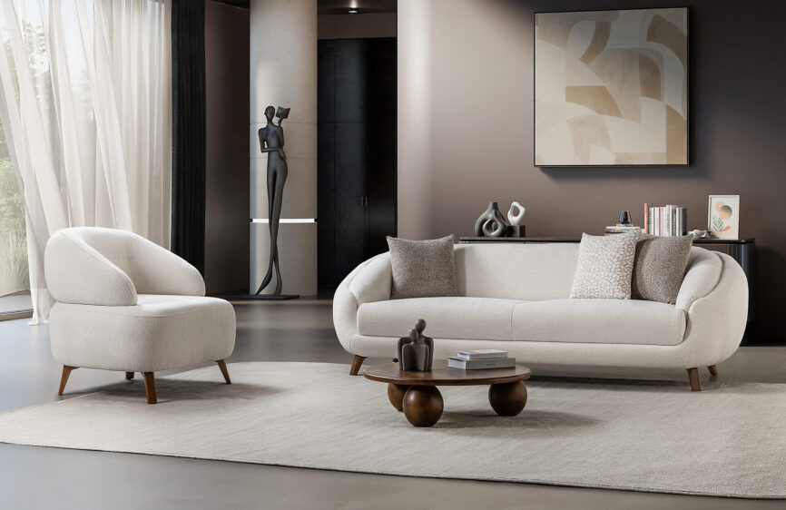 Jesse Sofa Set Brown