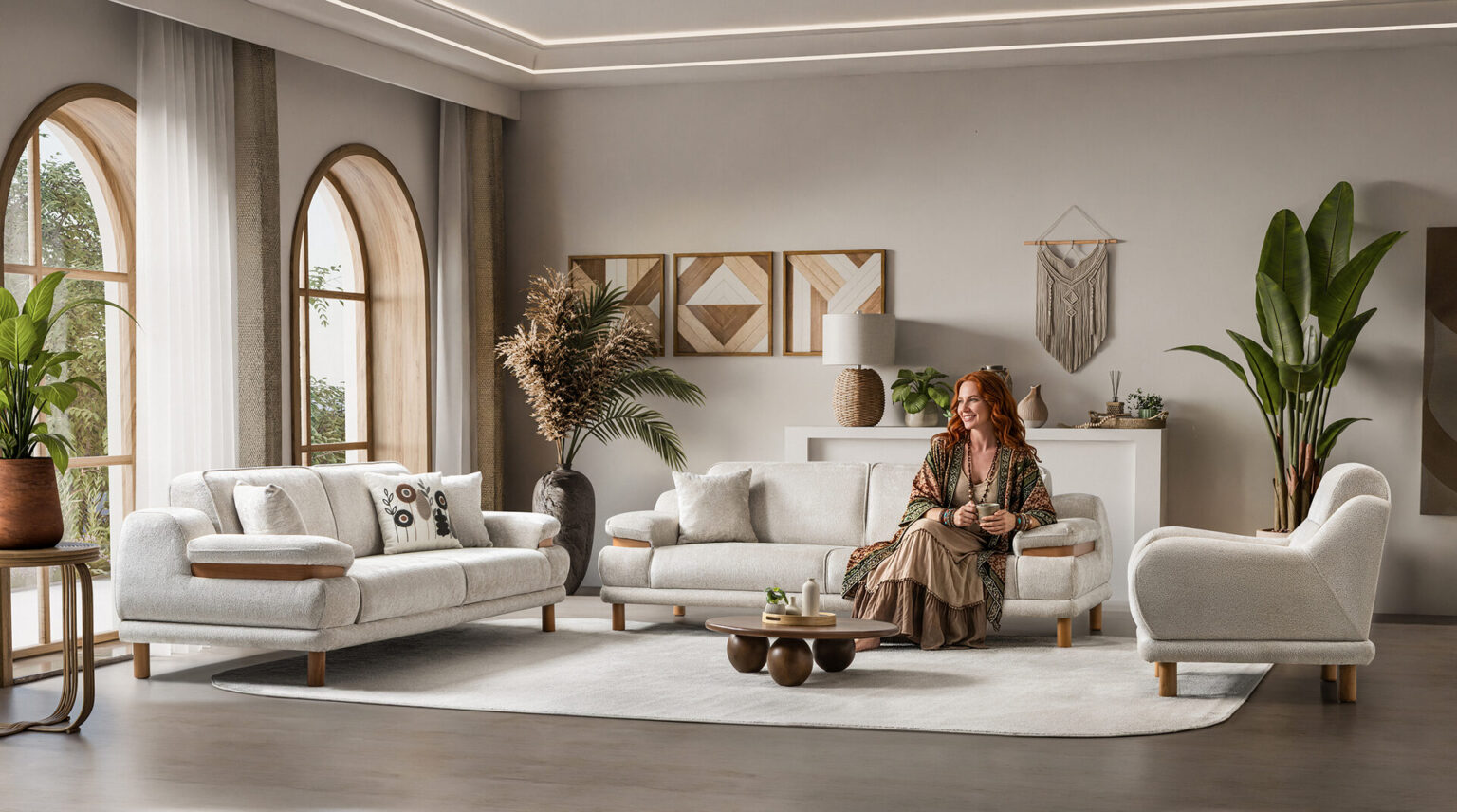 Latte Sofa Set