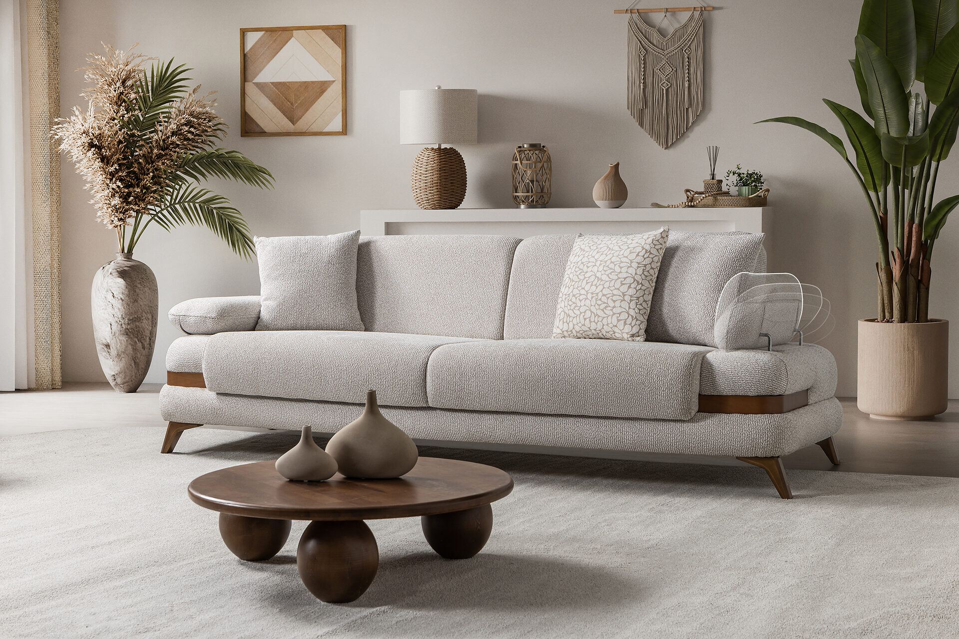 Loris Sofa Set Brown