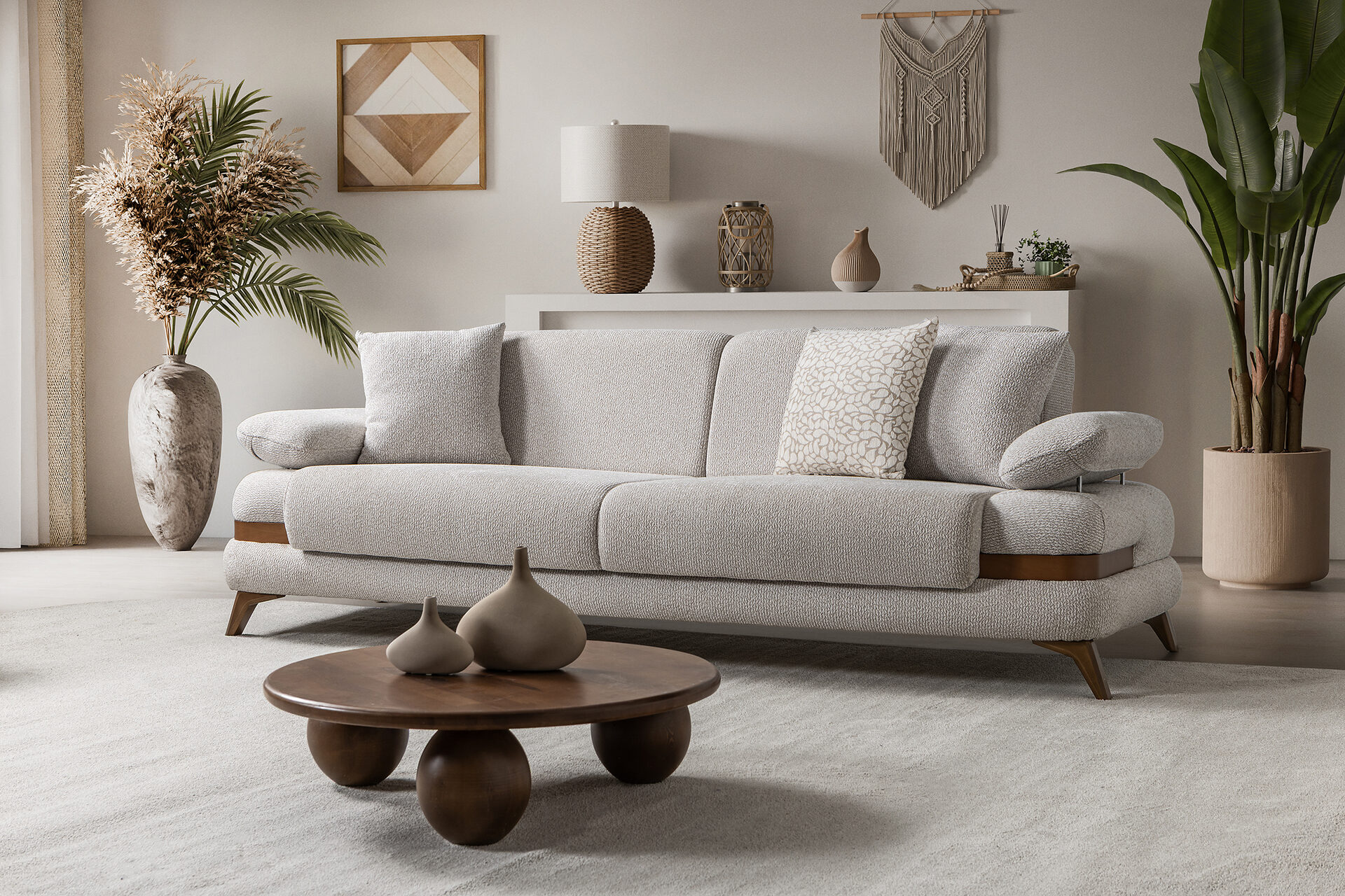 Loris Sofa Set Brown