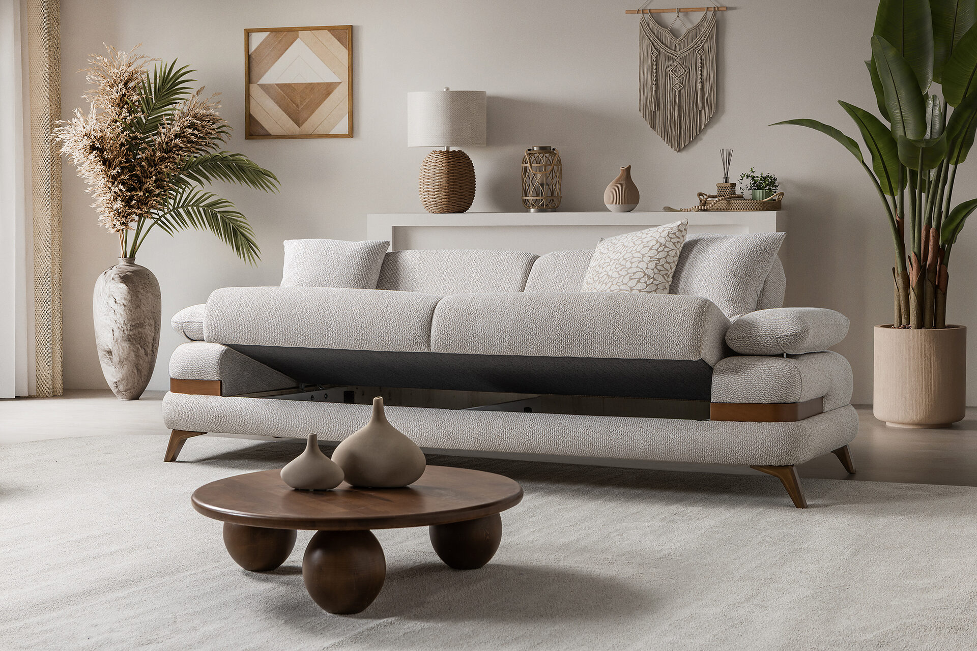 Loris Sofa Set Brown