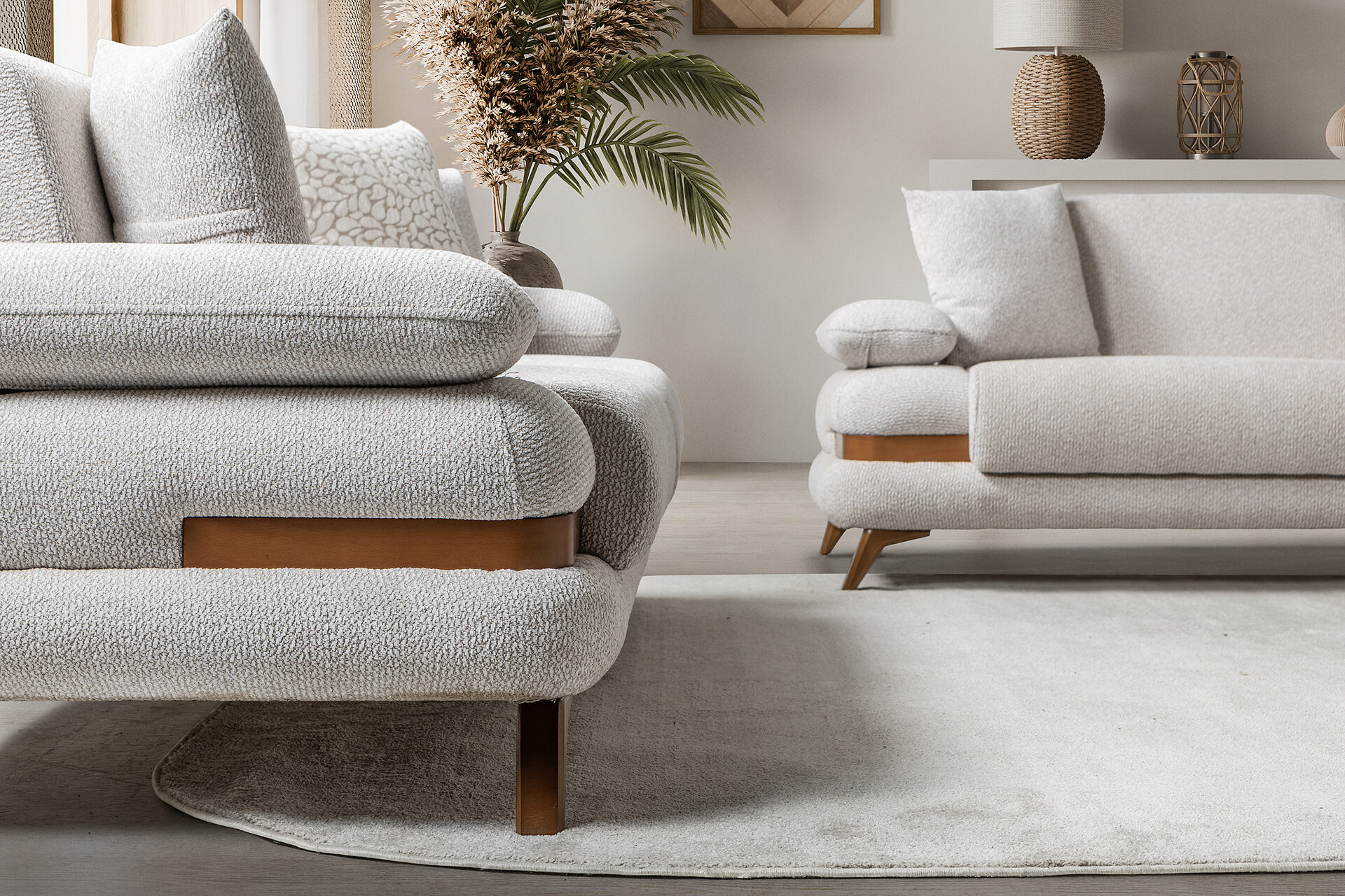 Loris Sofa Set Brown