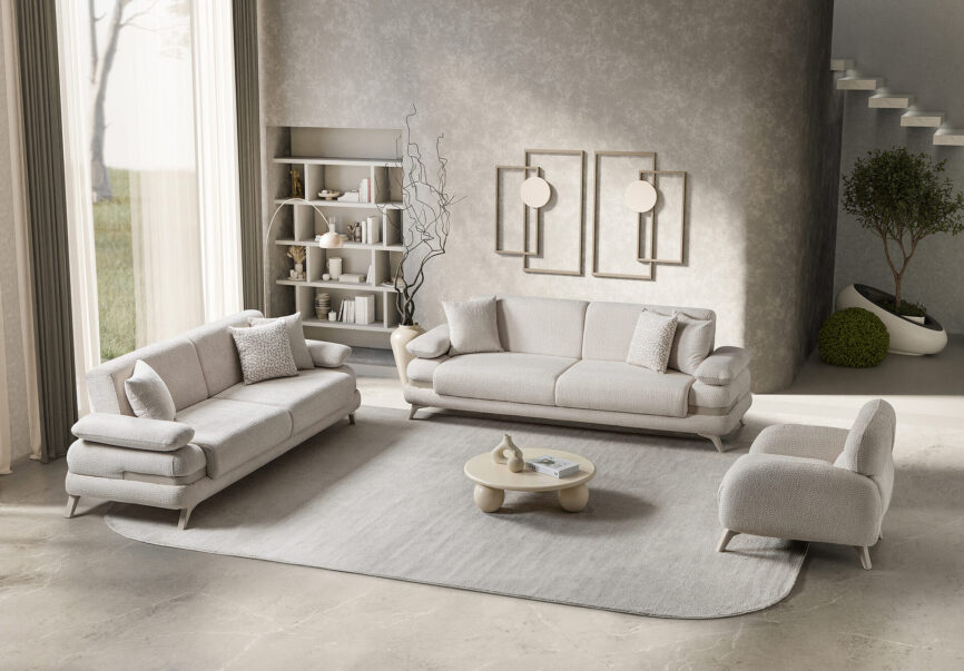 Loris Sofa Set Cream