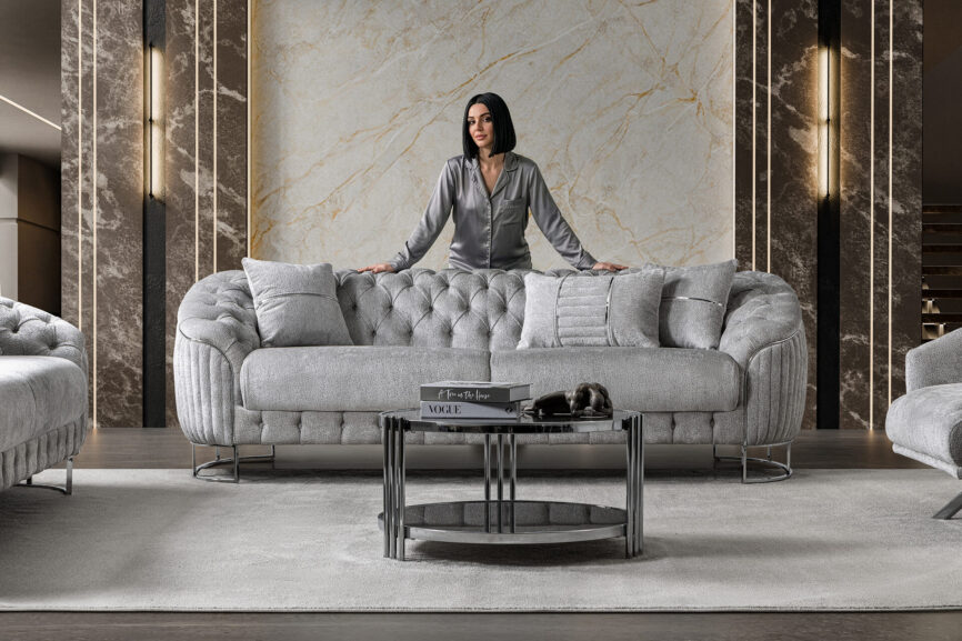 Lucas Sofa Set Crom