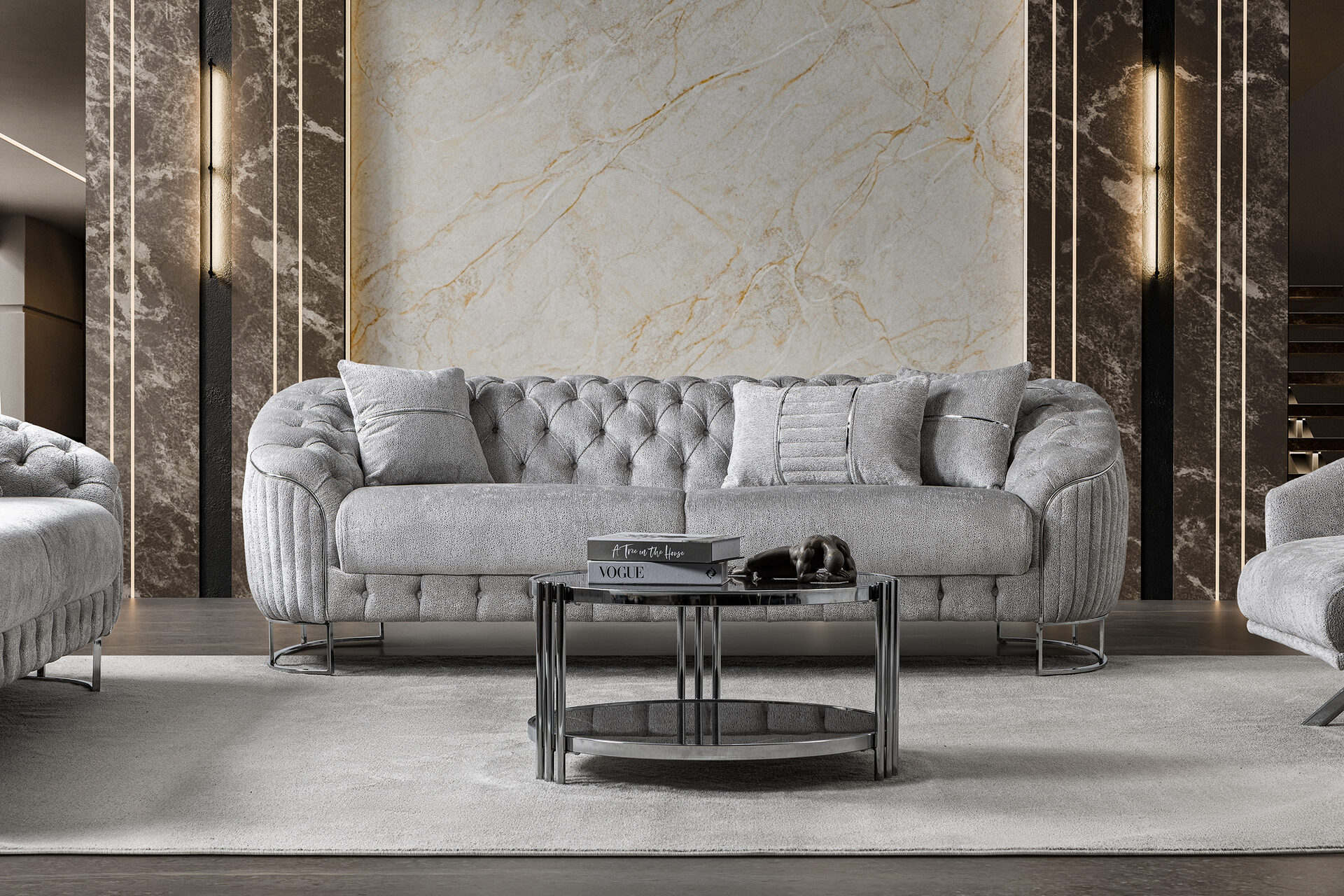 Lucas Sofa Set Crom