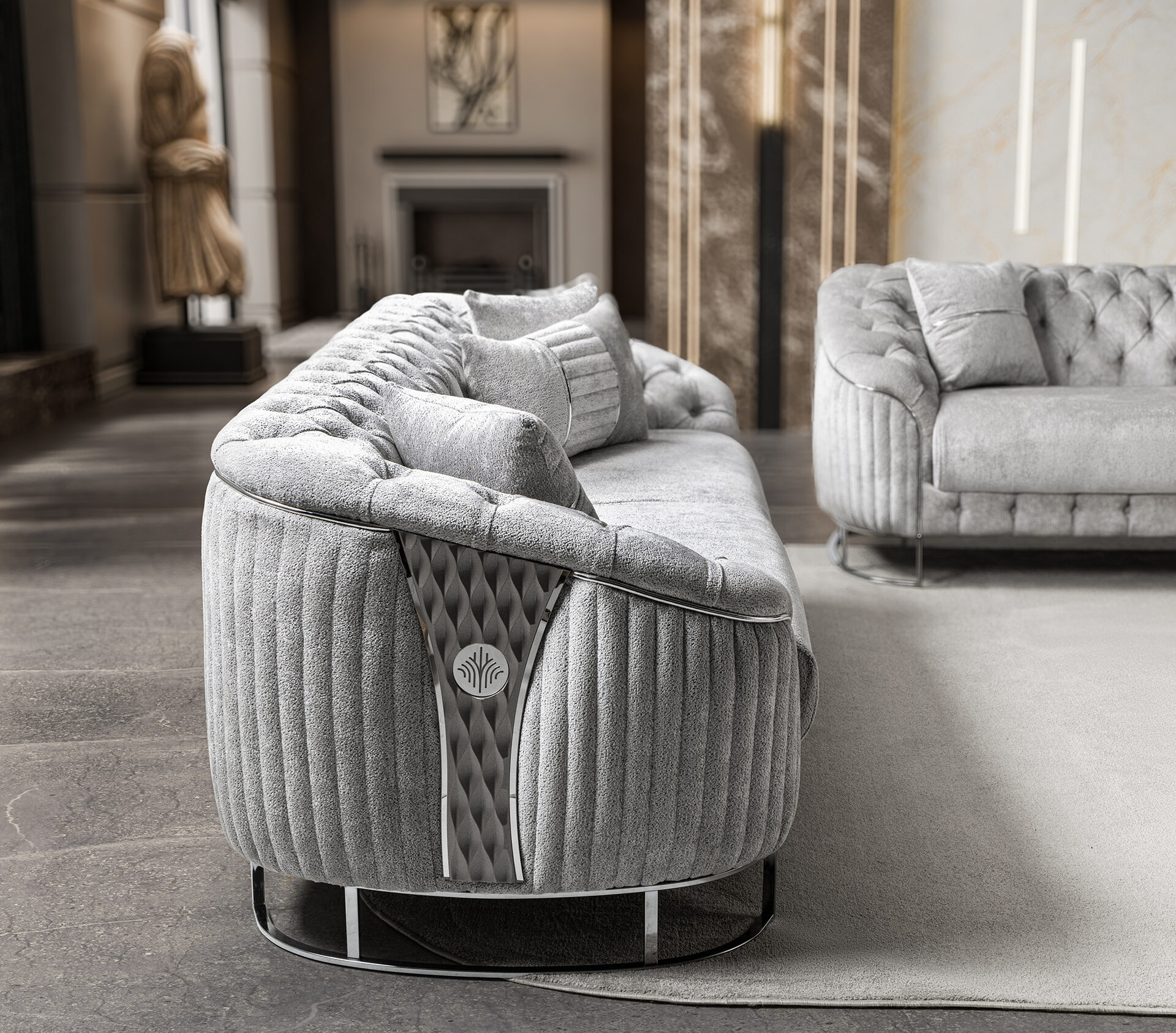 Lucas Sofa Set Crom