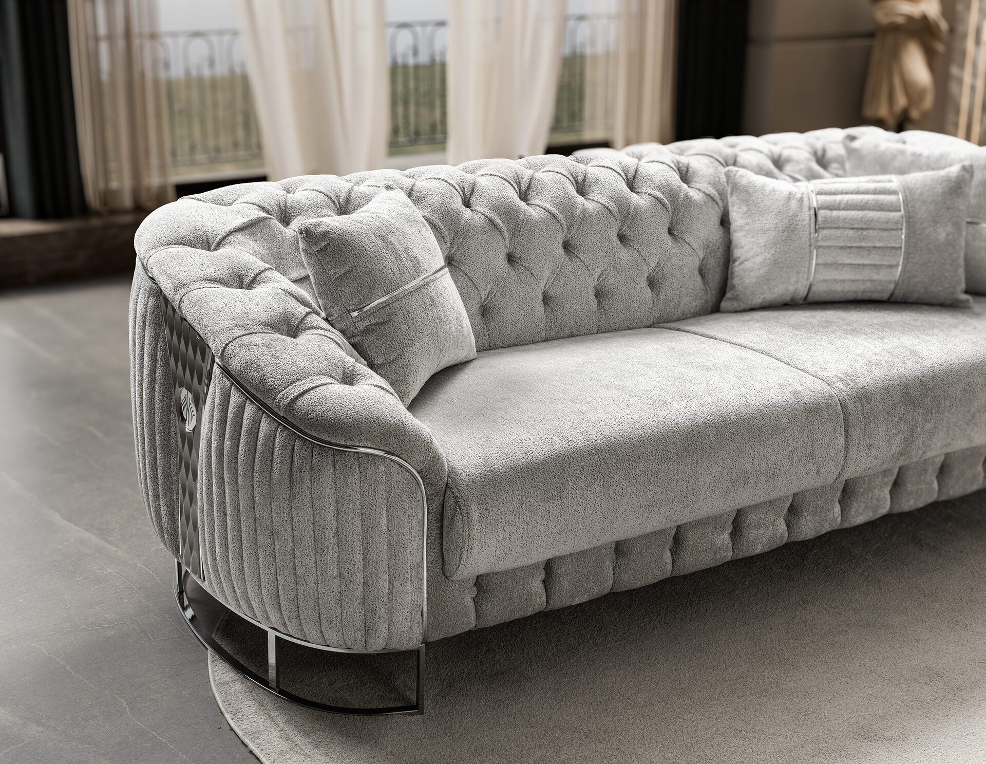Lucas Sofa Set Crom
