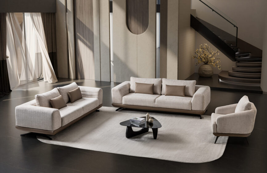 Milano Sofa Set Brown