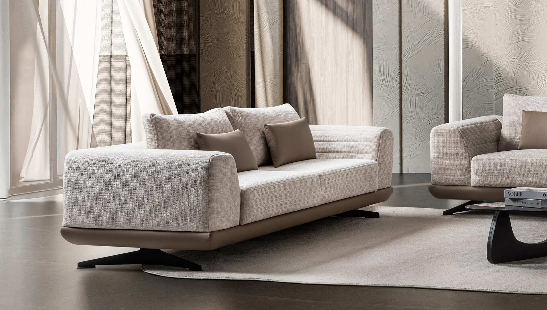 Milano Sofa Set Brown