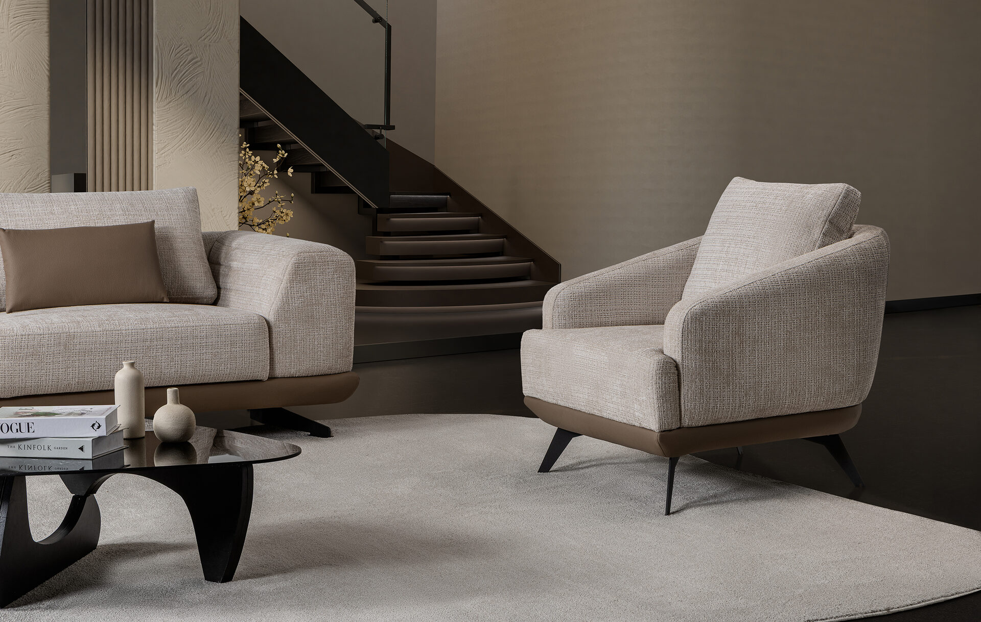 Milano Sofa Set Brown