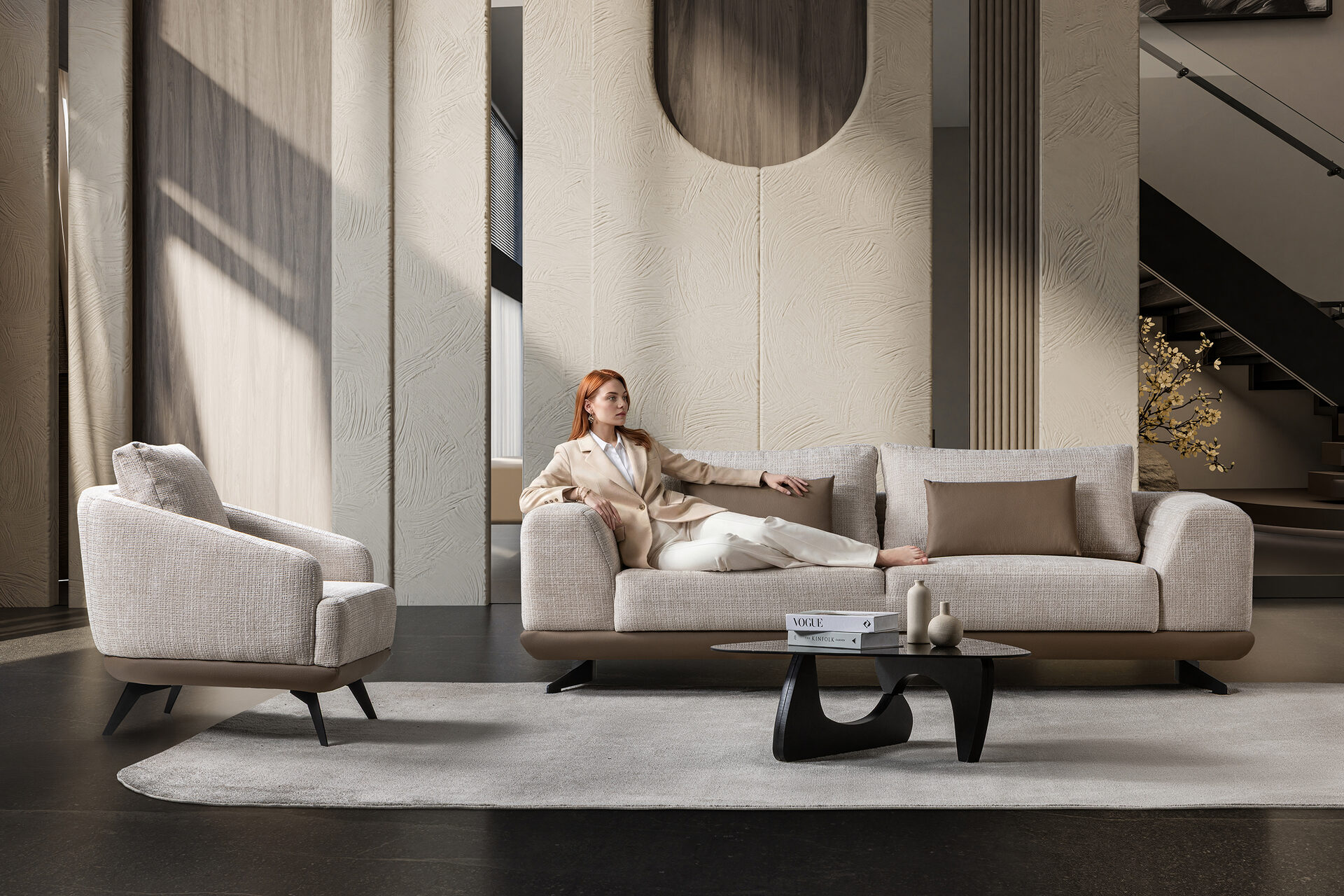 Milano Sofa Set Brown