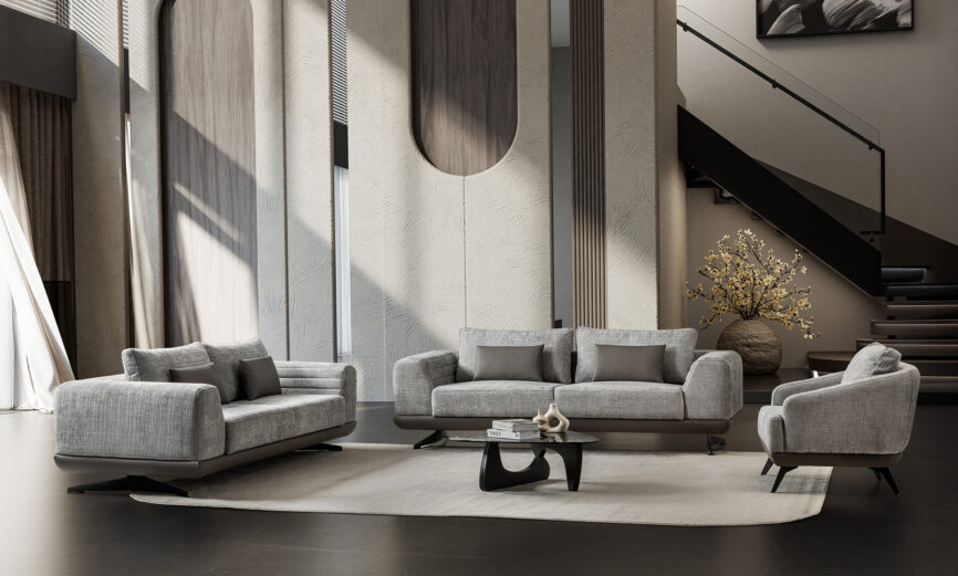 Milano Sofa Set Grey