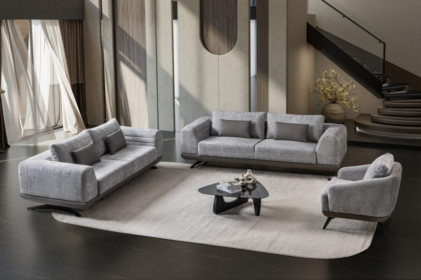 Milano Sofa Set Grey