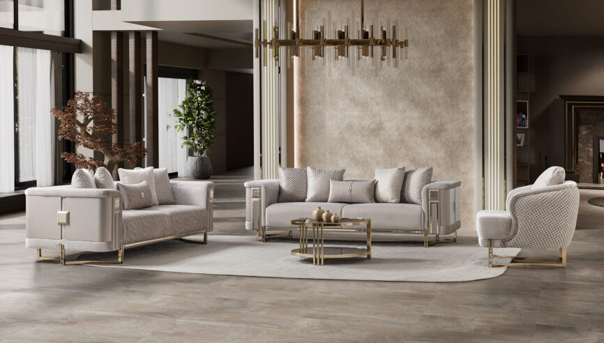 Mirage Sofa Set Gold
