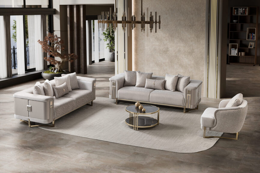 Mirage Sofa Set Gold