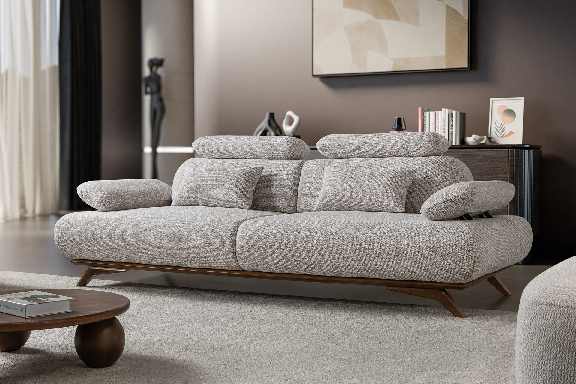 Monza Sofa Set Brown