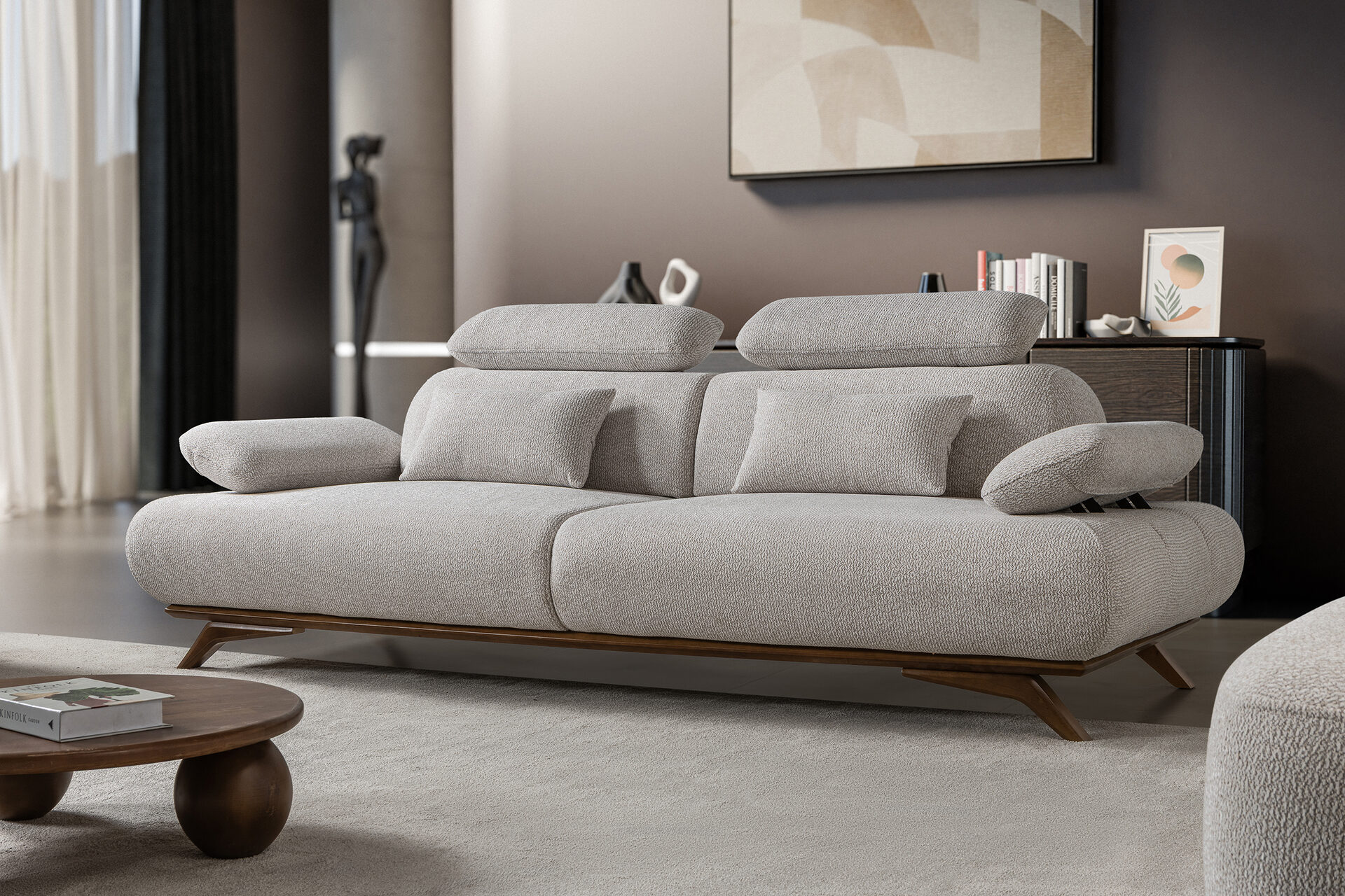 Monza Sofa Set Brown