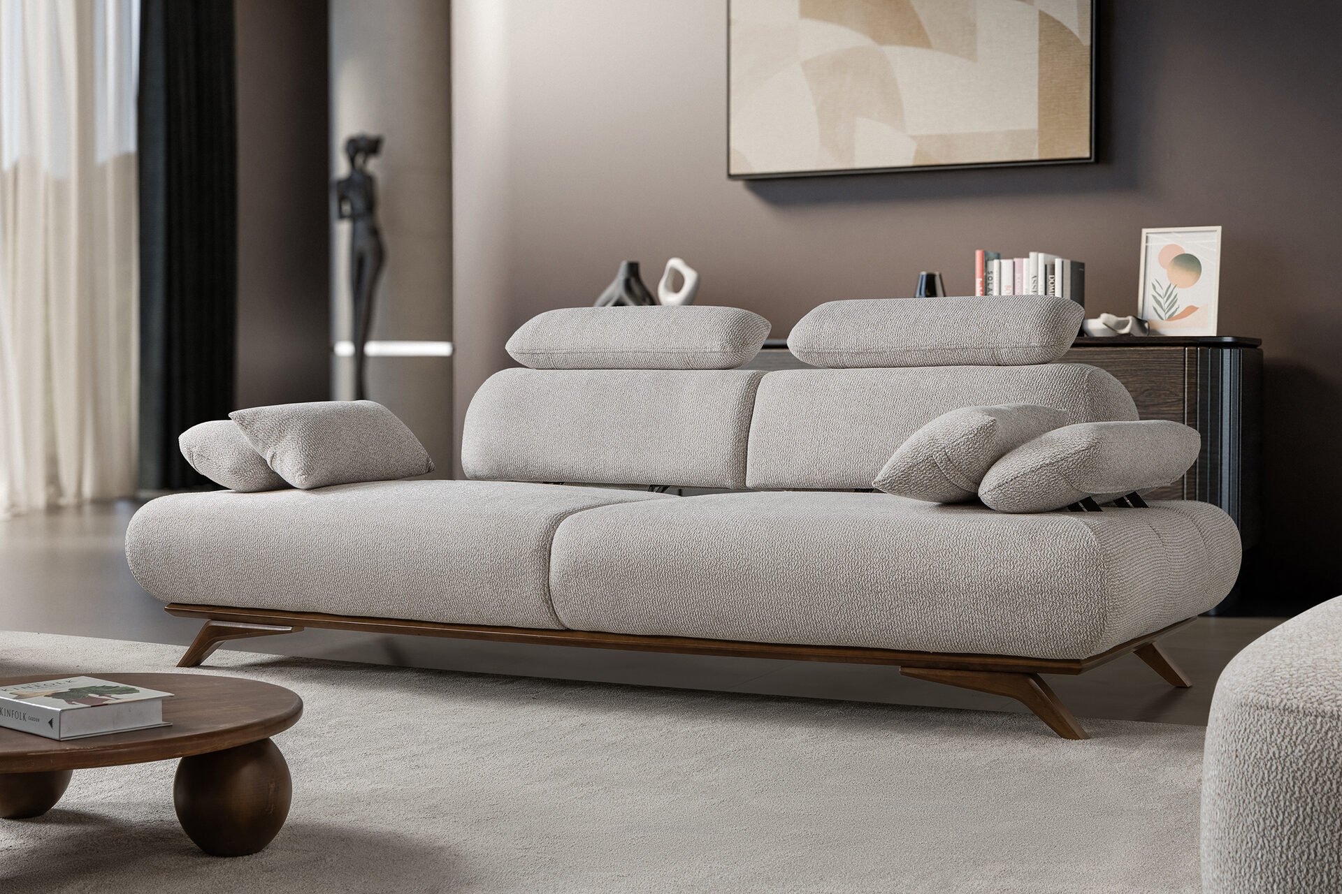 Monza Sofa Set Brown