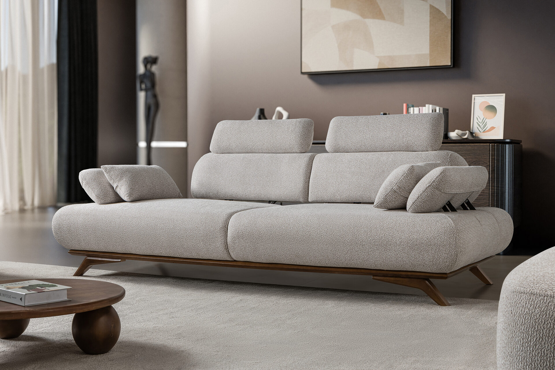 Monza Sofa Set Brown