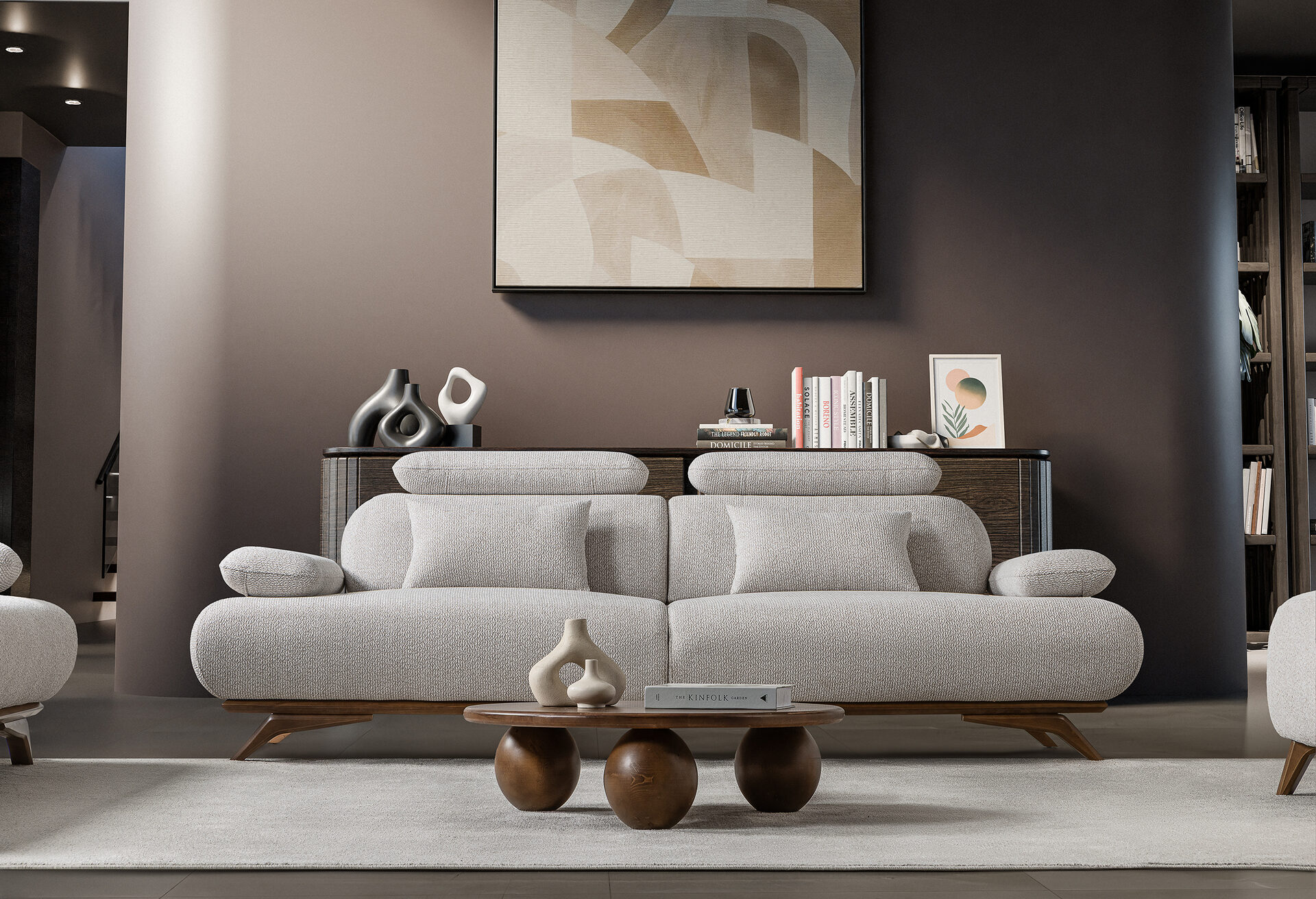 Monza Sofa Set Brown