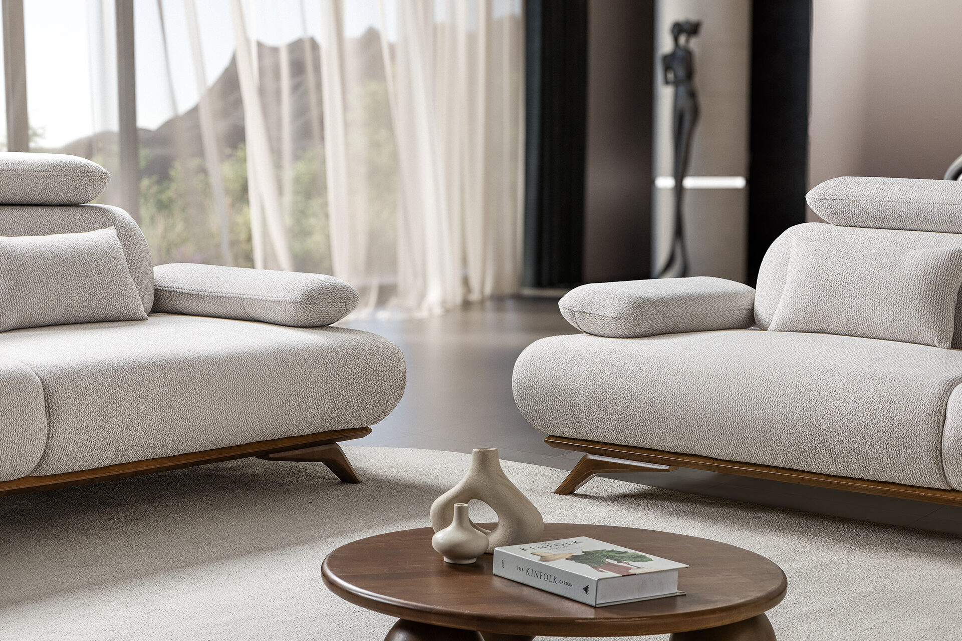 Monza Sofa Set Brown