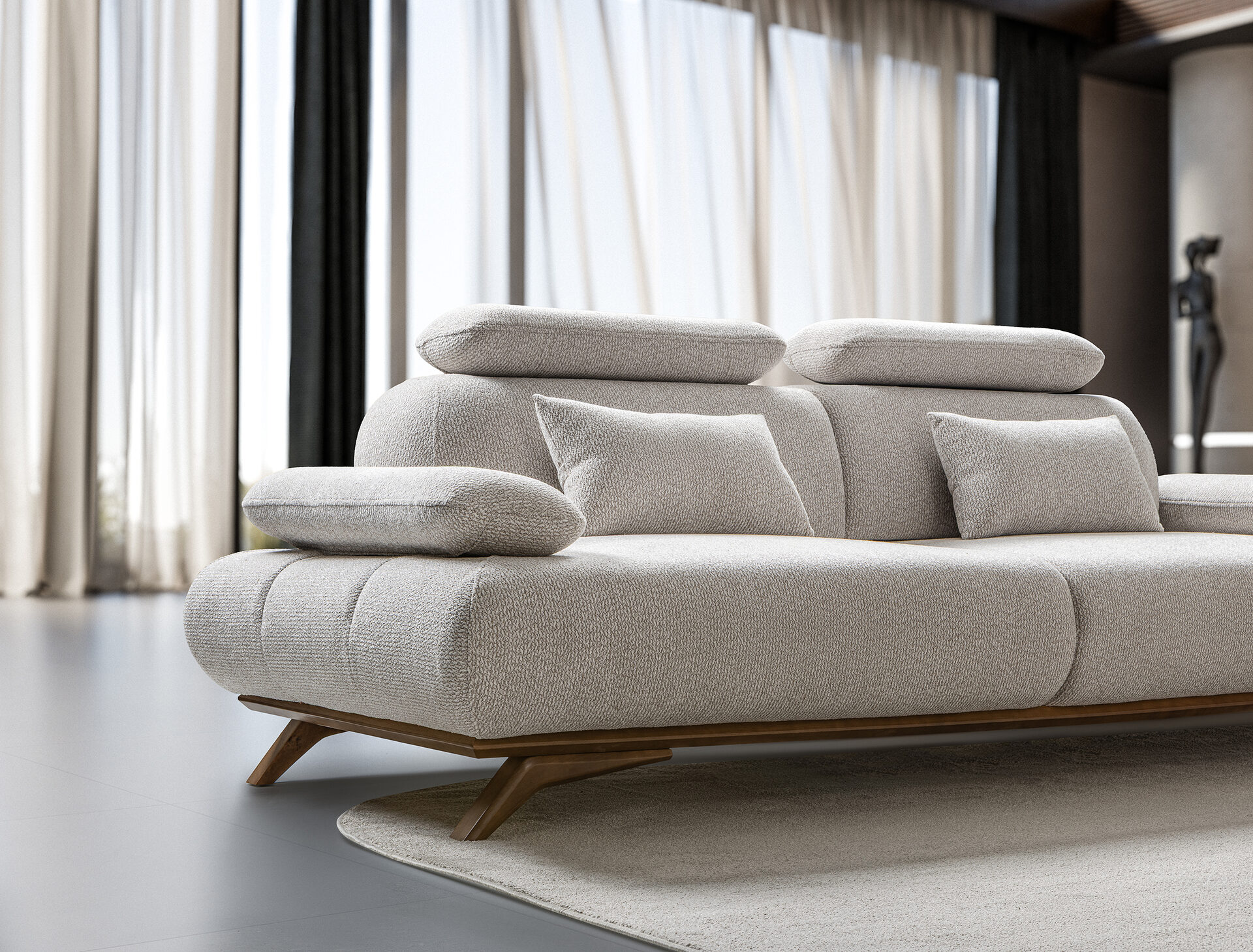 Monza Sofa Set Brown