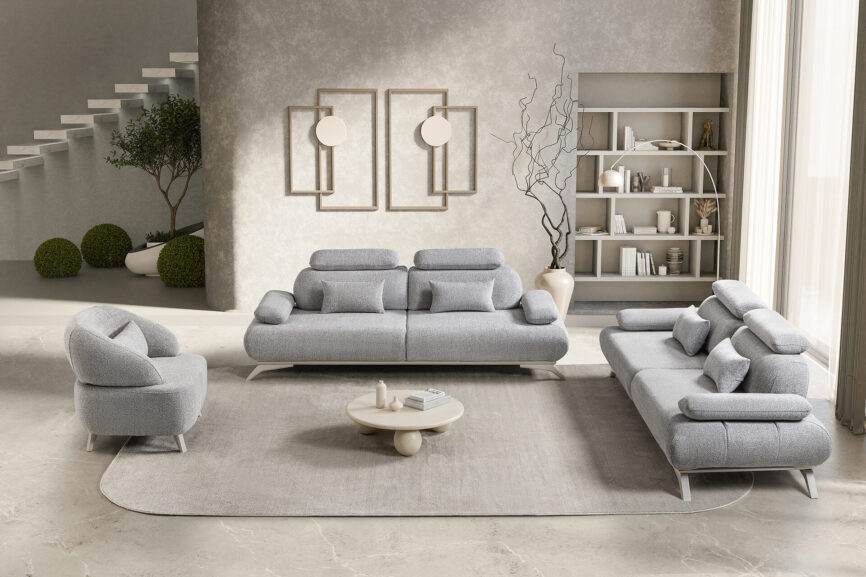 Monza Sofa Set Cream