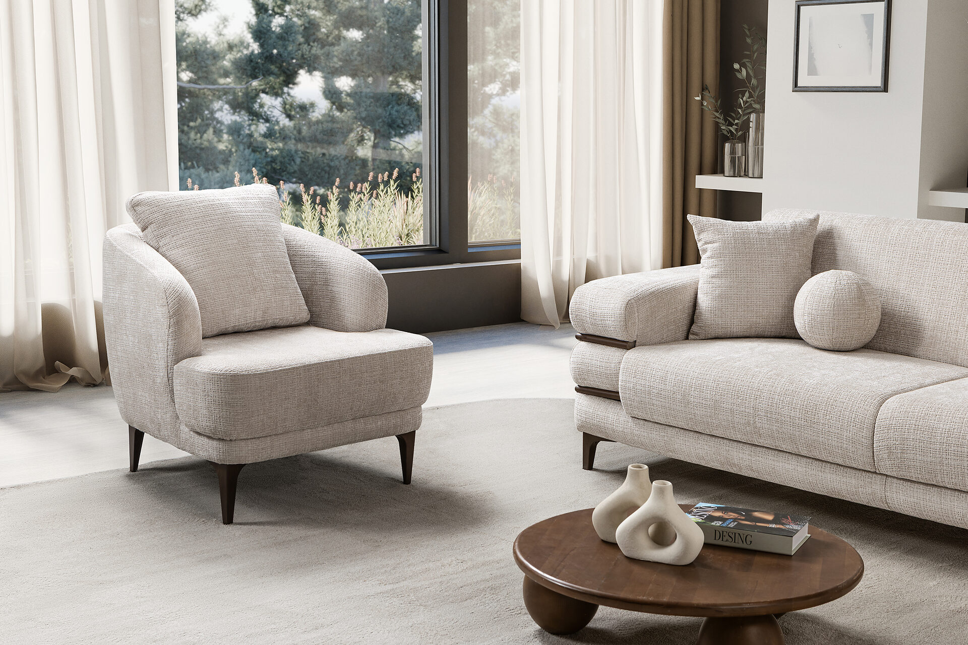 Odessa Sofa Set Brown