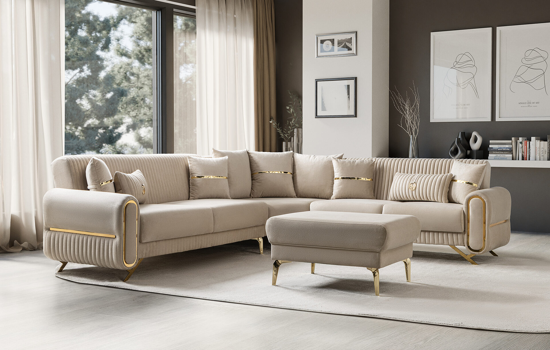 Royal Corner Set Gold