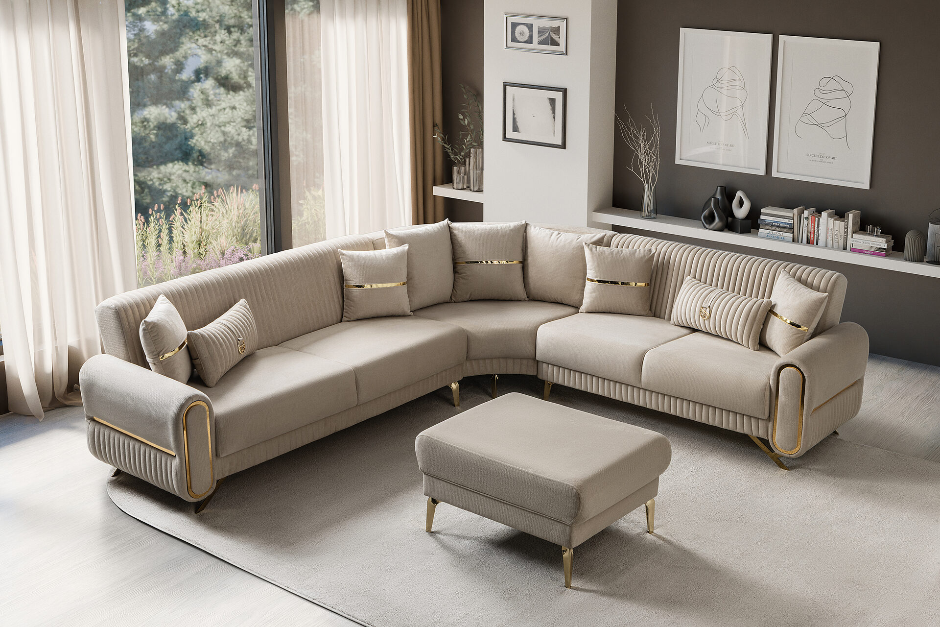 Royal Corner Set Gold