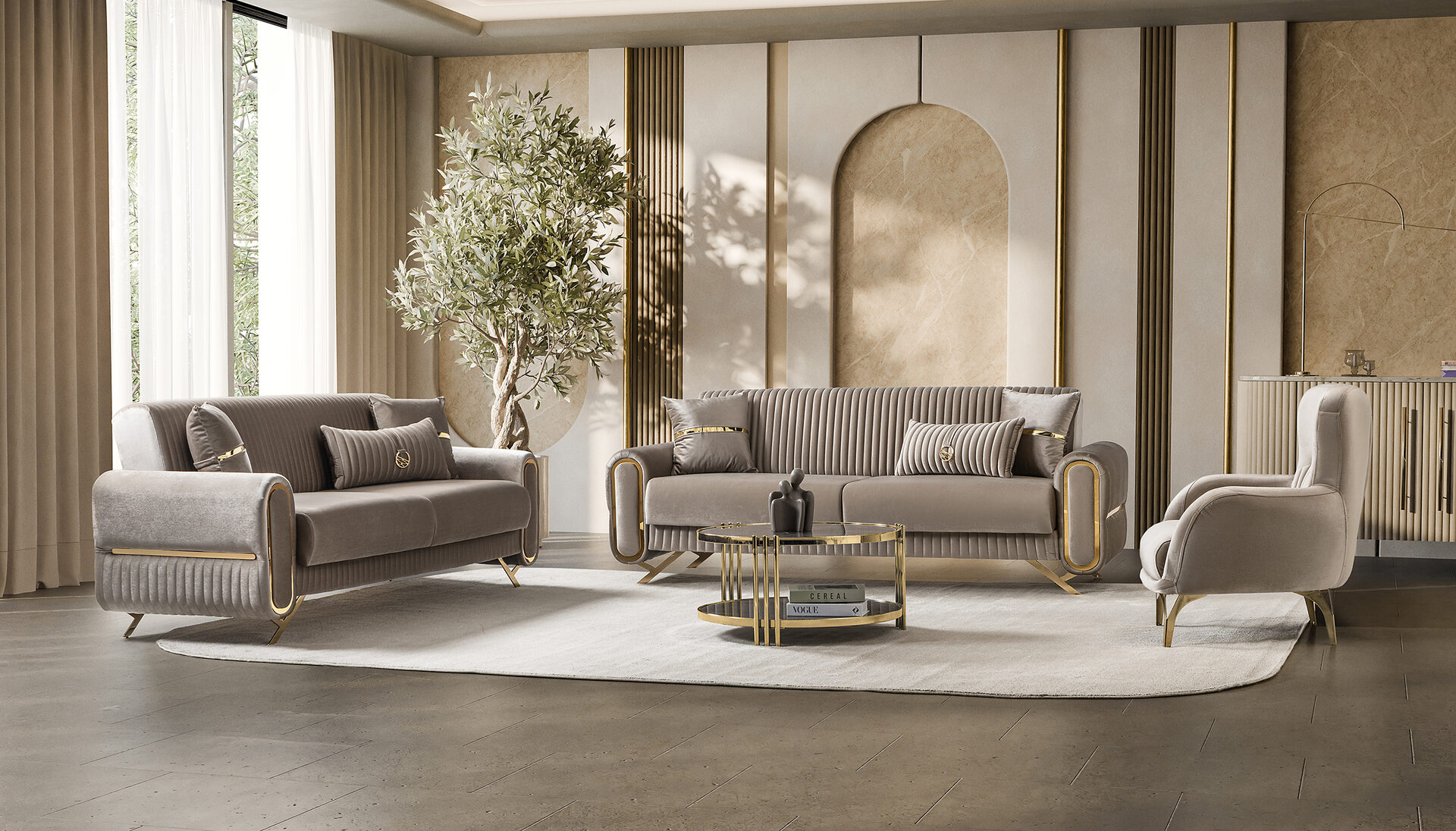 Royal Sofa Set Bej