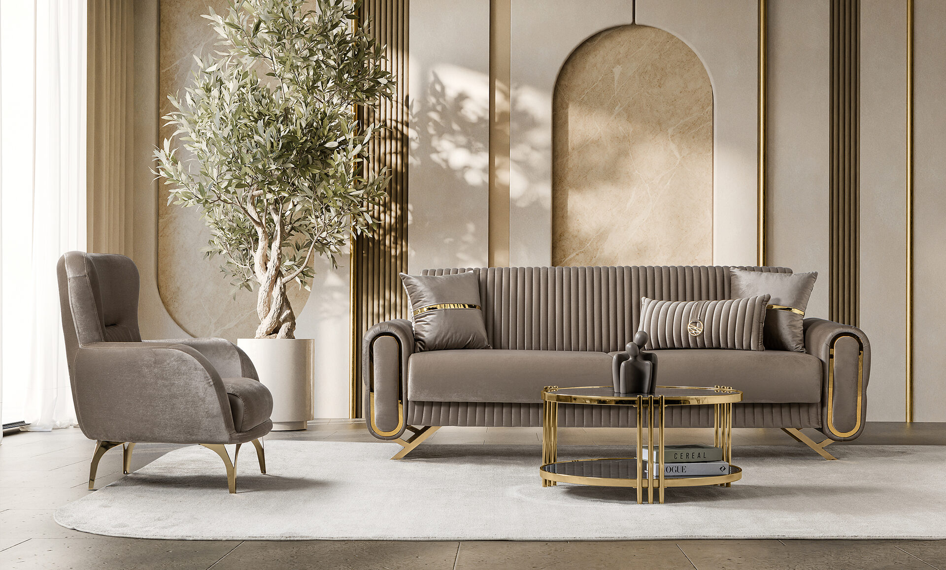 Royal Sofa Set Bej