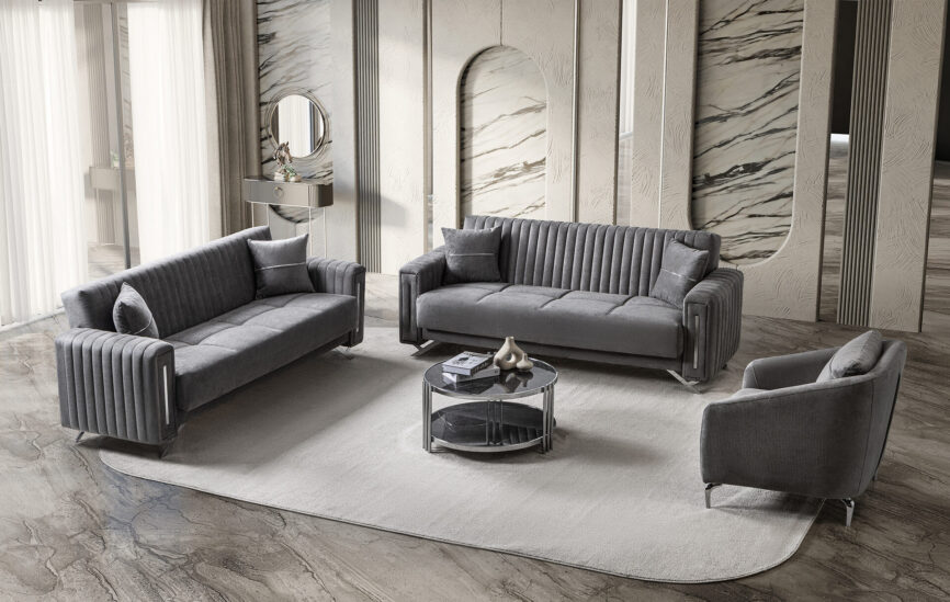 Senfoni Sofa Set Crom