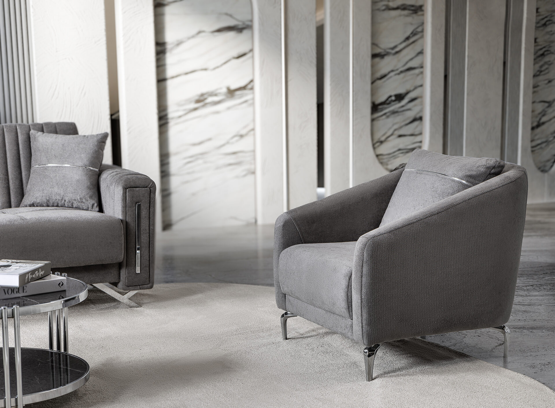 Senfoni Sofa Set Crom