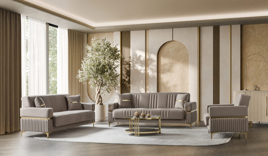 Tilda Sofa Set Bej